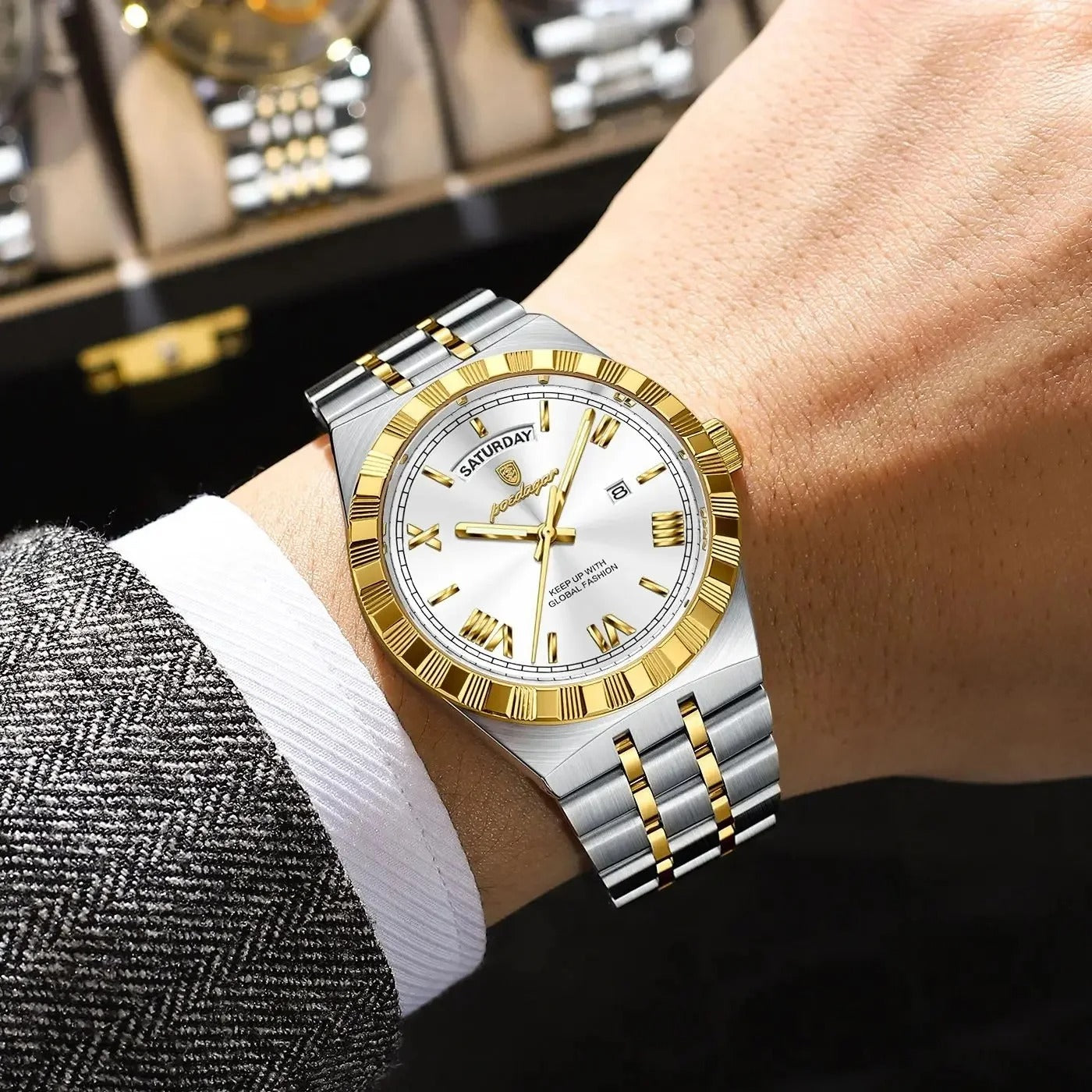 RELOJ POEDAGAR ORIGINAL - ELEGANTE PLATEADO | POE-46