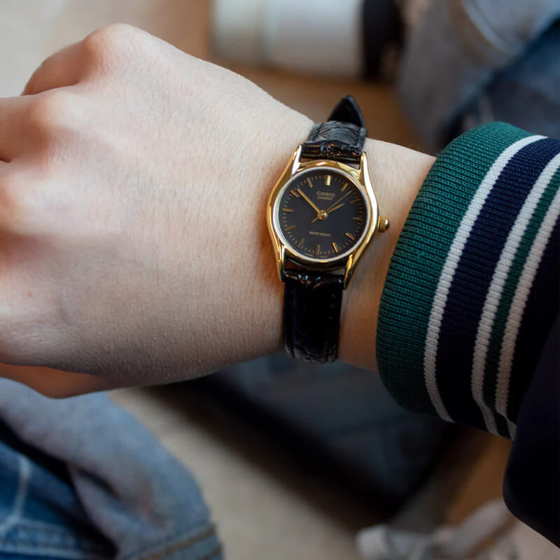 RELOJES CASIO ORIGINAL LTP-1094Q-1ARDF NEGRO | CAS-173