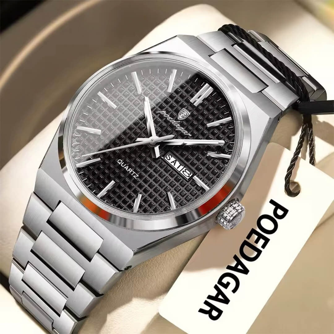 RELOJ POEDAGAR ORIGINAL - ELEGANTE PLATEADO | POE-36