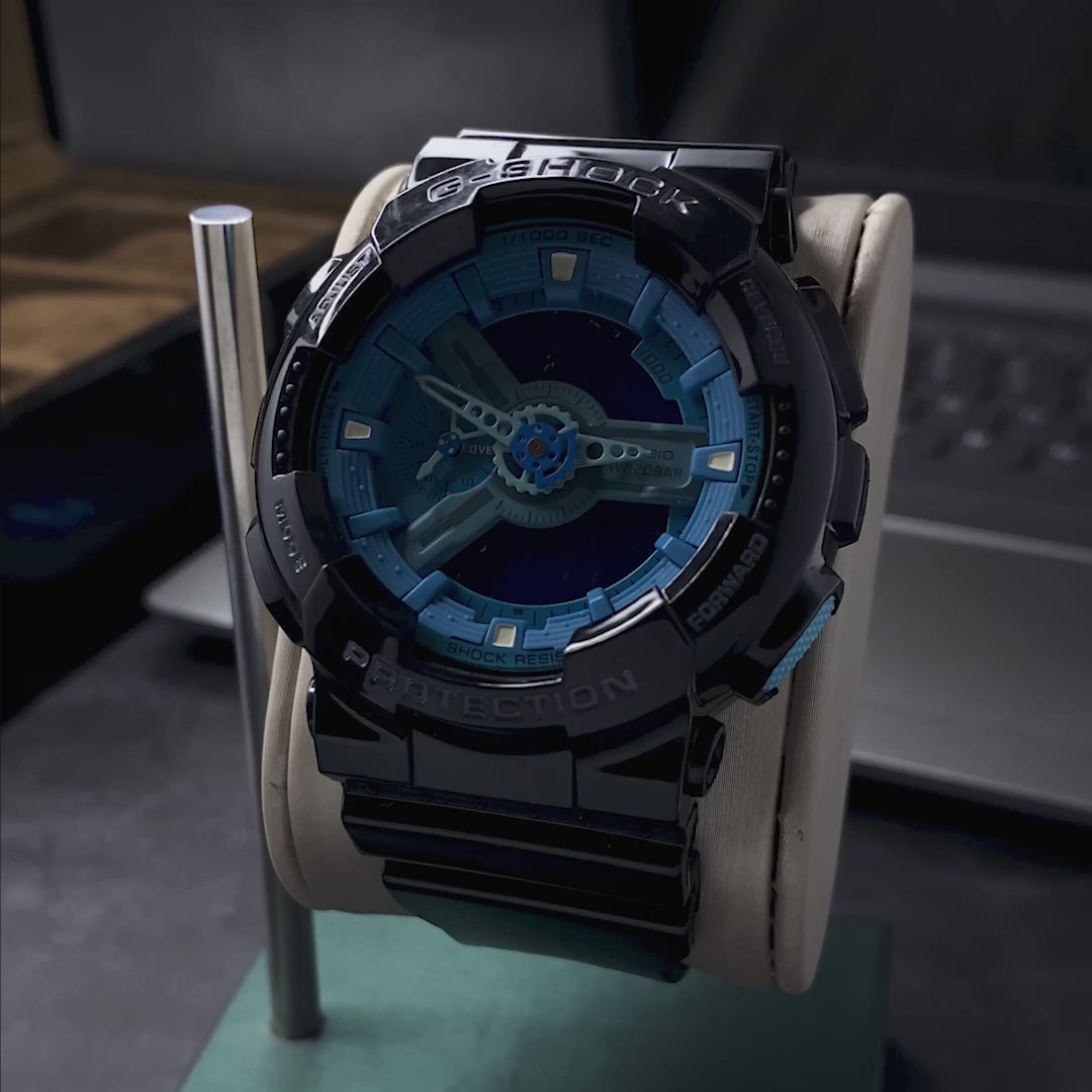 RELOJ G-SHOCK - DEPORTIVO KRIPTONITA CELESTE GA-110 | G-S-59 PARA HOMBRE