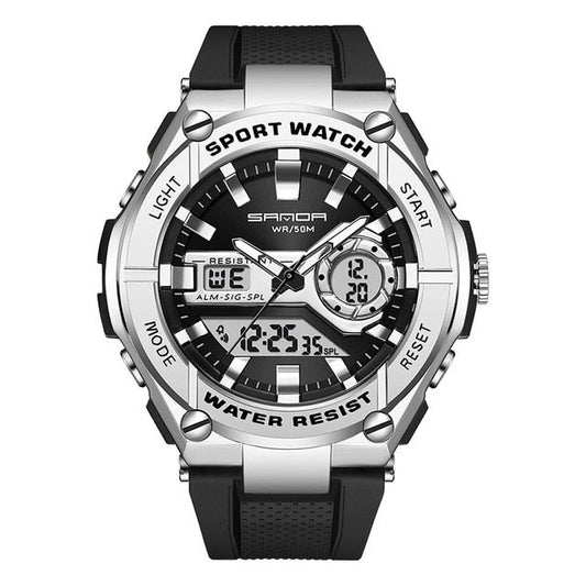 RELOJ SANDA ORIGINAL - CASUAL NEGRO Y PLATEADO | SAN-113