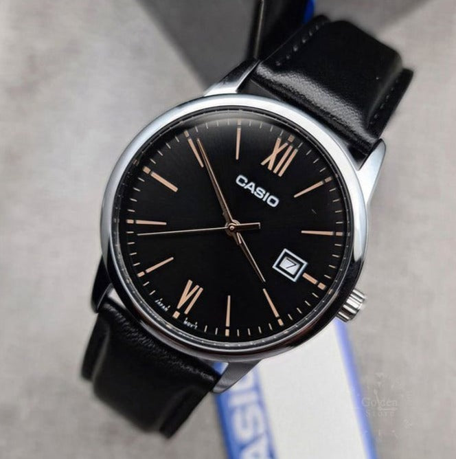 RELOJ CASIO CUERO AZUL MTP-V002L-1B3 | SKU: CAS-4