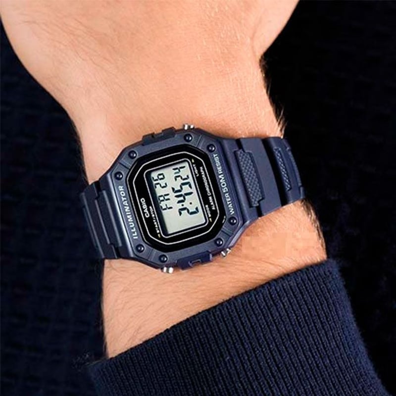 RELOJ CASIO GOMA AZUL W-218H-2A | SKU: CAS-8