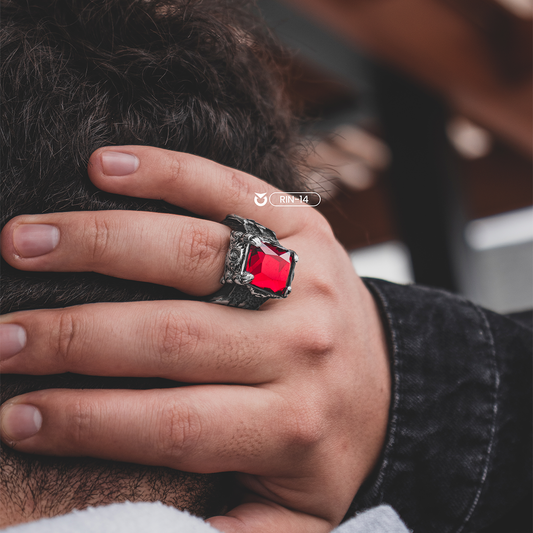 ANILLO DRAGON HEART PLATEADO | RIN-14