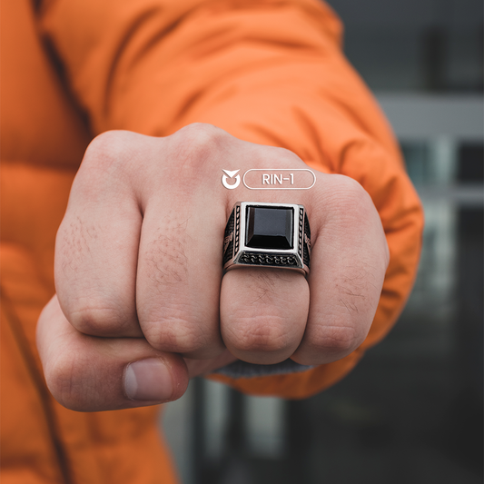 ANILLO RELÁMPAGO PLATEADO | RIN-01 PARA HOMBRE