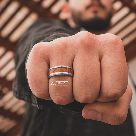 ANILLO WOOD PLATEADO | RIN-03