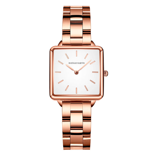 RELOJ HANNAH MARTIN ORIGINAL ELEGANTE ORO ROSA HM-108 | HAN-30