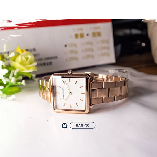 RELOJ HANNAH MARTIN ORIGINAL ELEGANTE ORO ROSA HM-108 | HAN-30