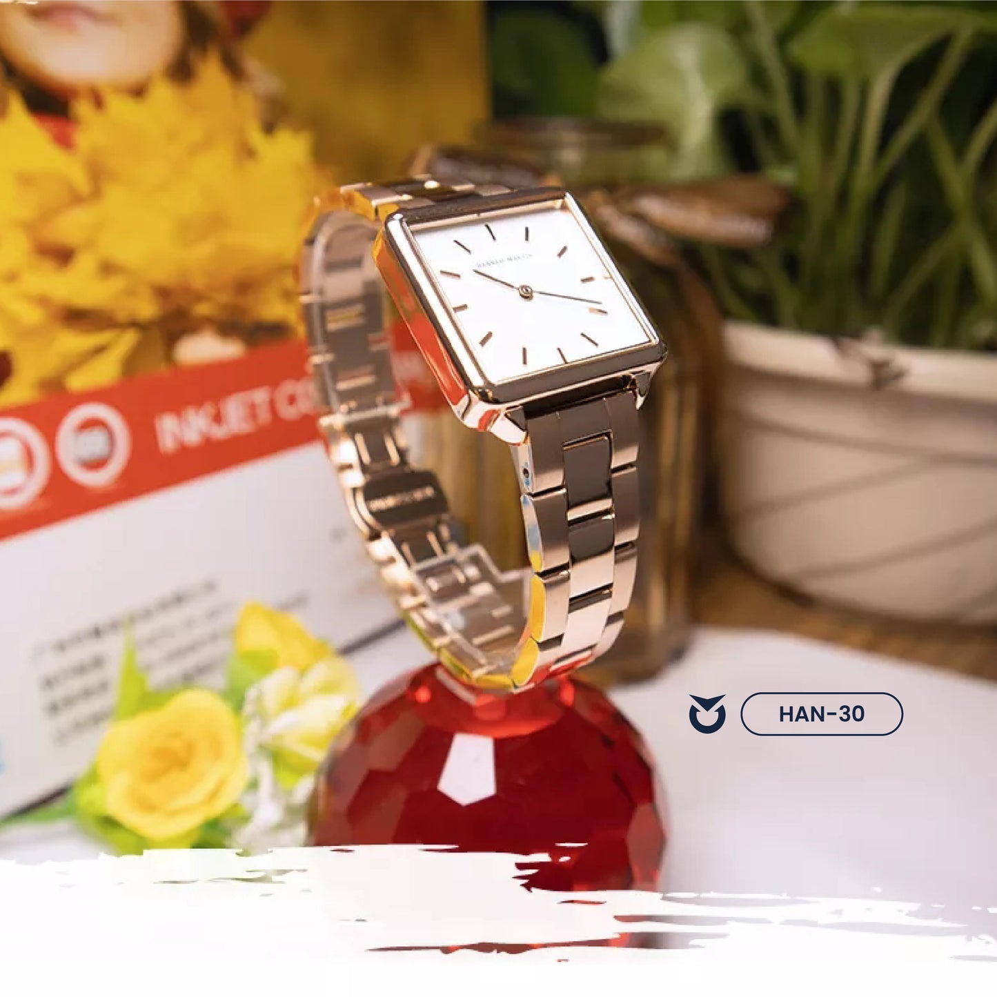 RELOJ HANNAH MARTIN ORIGINAL ELEGANTE ORO ROSA HM-108 | HAN-30