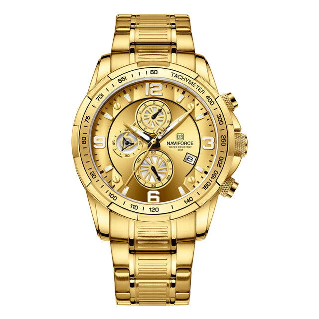 RELOJ NAVIFORCE DORADO TOTAL GOLDEN SKU: NAV-76 – CLOCK PERU