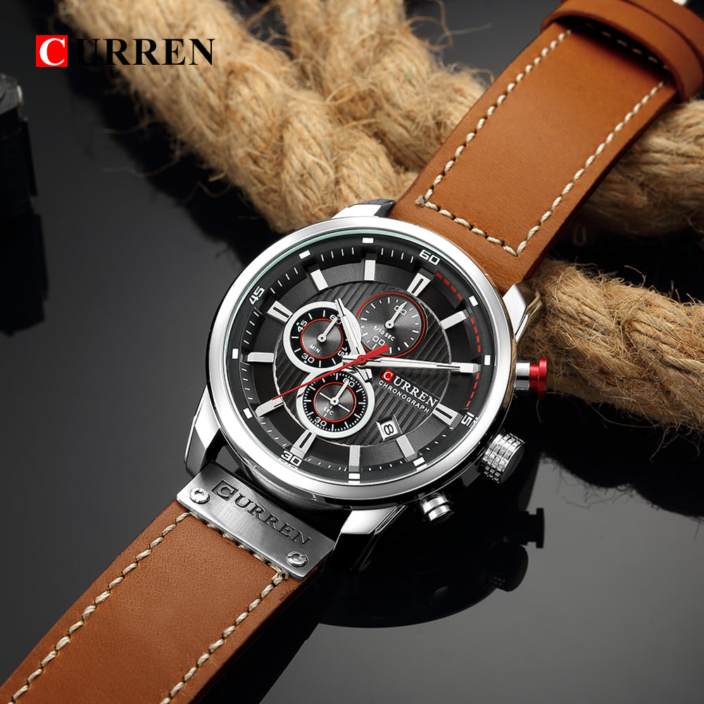 RELOJ CURREN 8291 ORIGINAL CASUAL MARRÓN PARA HOMBRE | CUR-38 | CUR-44 | CUR-101 | CUR-115