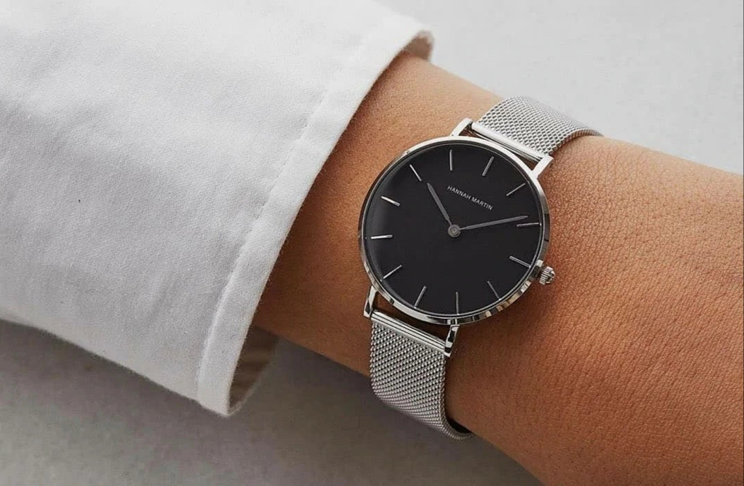 RELOJ HANNAH MARTIN ORIGINAL - ELEGANTE NEGRO Y PLATEADO PARA HOMBREHM-CH02 | HAN-43 | HAN-44