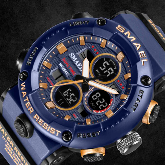 RELOJ SMAEL ORIGINAL - DEPORTIVO AZUL MILITAR | SMA-13 (2)