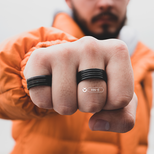 ANILLO DOBLE NEGRO | RIN-06