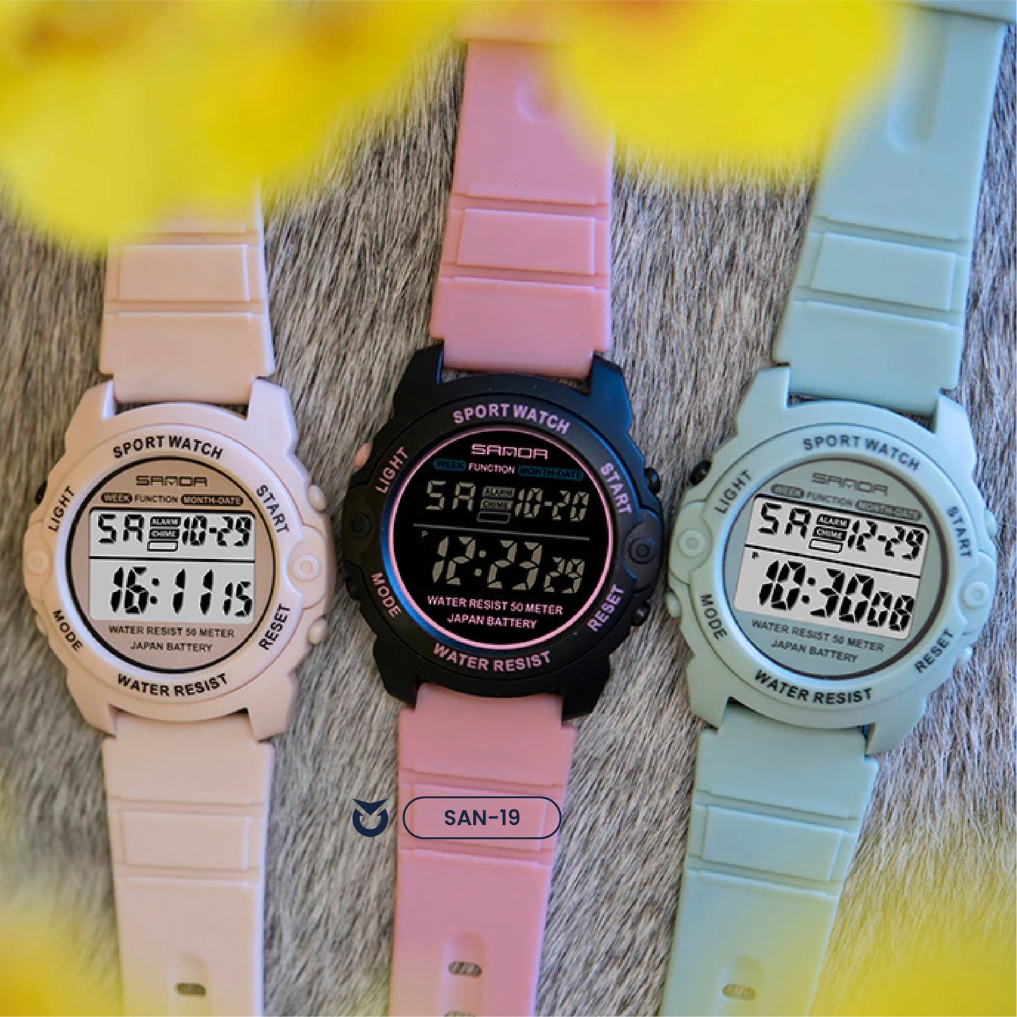 RELOJ SANDA EDICIÓN VERANO ROSA Y NEGRO | SAN-19