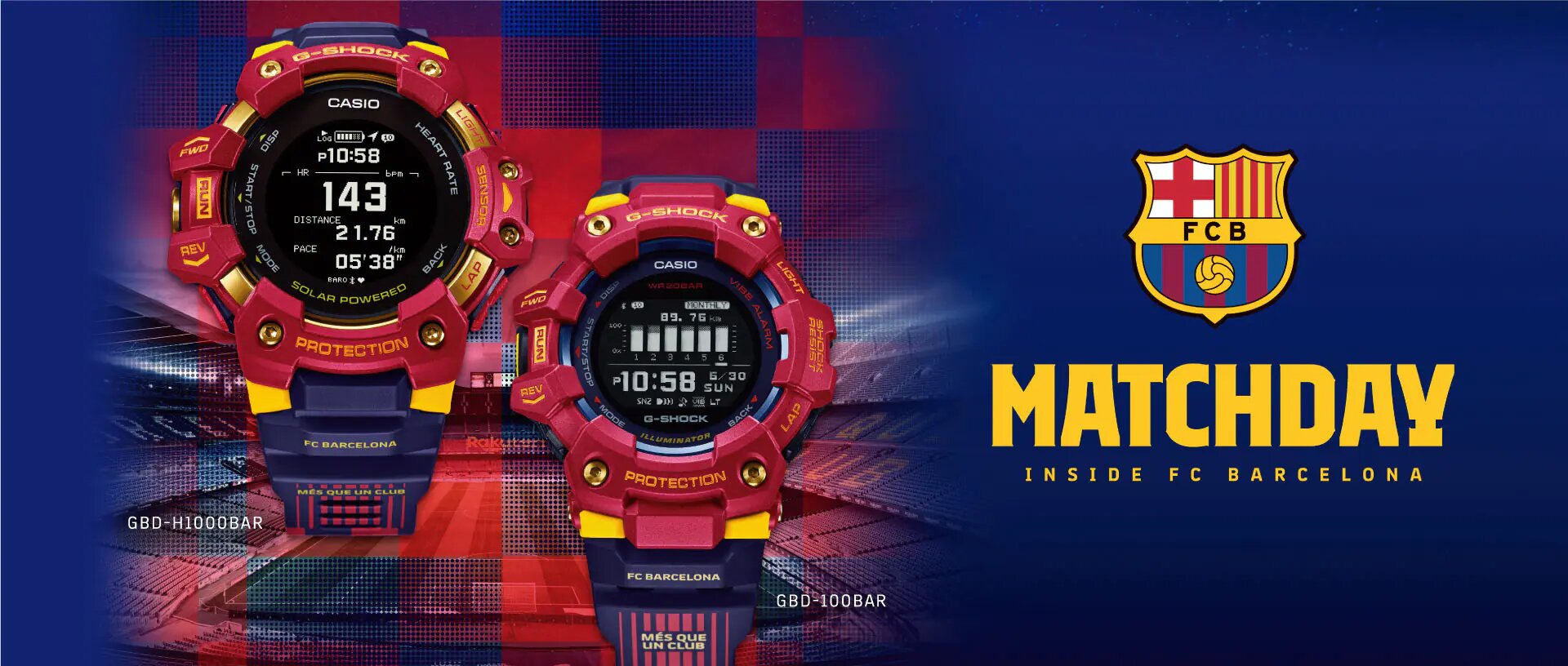 ¡PARA LOS FAN DEL BARCELONA!: G-Shock GBD-100BAR-4