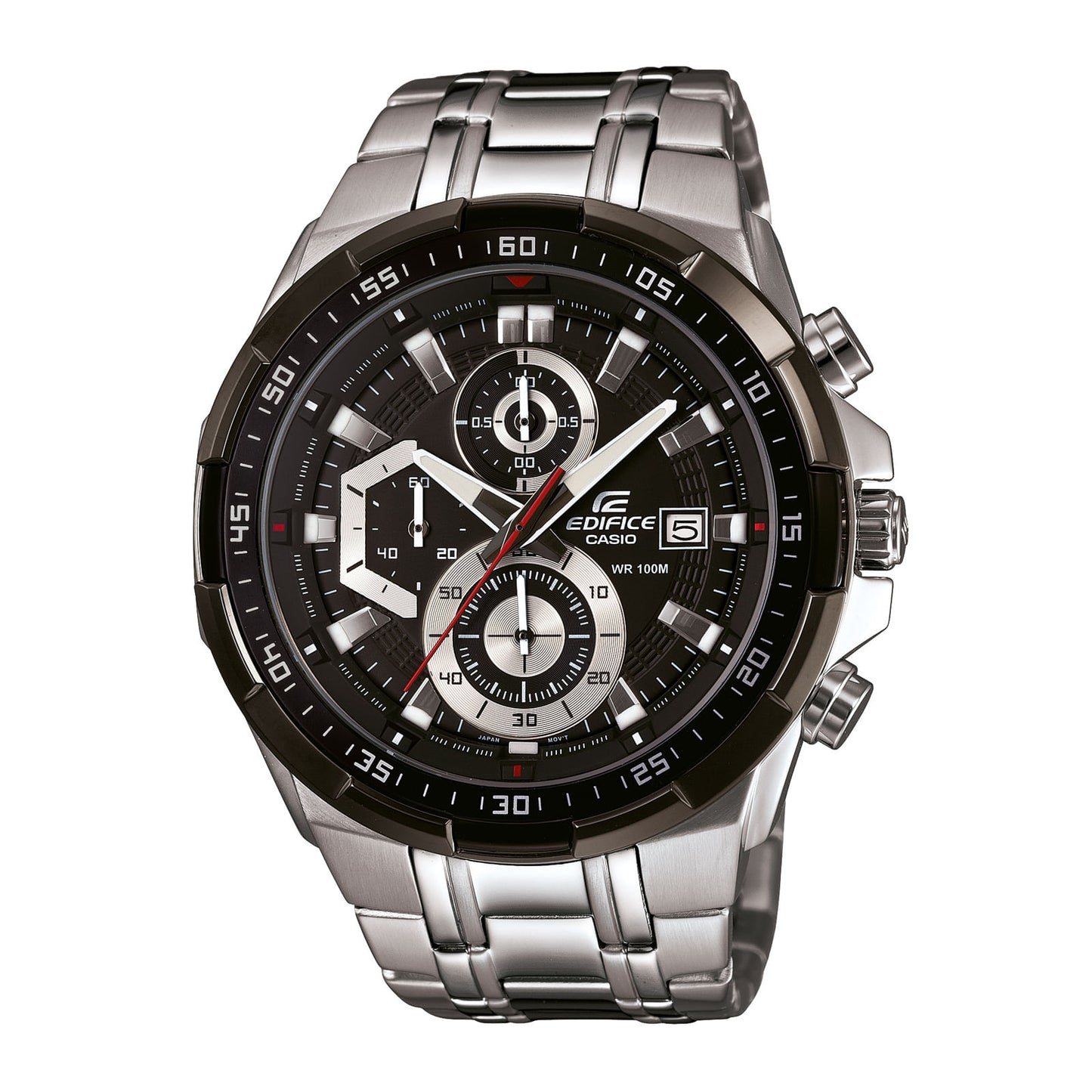 EFR-539 | RELOJ CASIO EDIFICE ORIGINAL ACERO CUERO AZUL NEGRO PLATEADO | EDI-OG-30, EDI-OG-31, EDI-OG-2