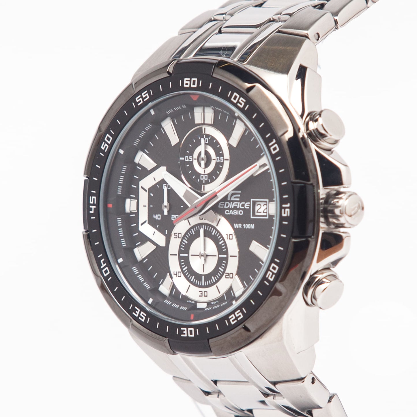 EFR-539 | RELOJ CASIO EDIFICE ORIGINAL ACERO CUERO AZUL NEGRO PLATEADO | EDI-OG-30, EDI-OG-31, EDI-OG-2
