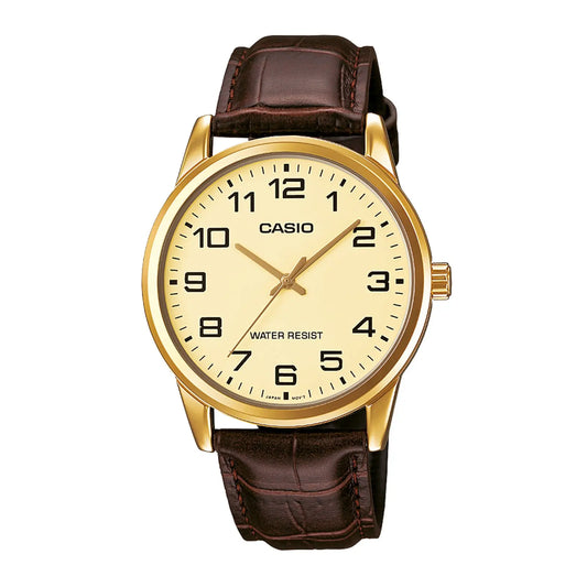 MTP-V001 | RELOJ CASIO ORIGINAL DE CUERO MARRÓN CUARZO | CAS-275, CAS-228, CAS-229, CAS-230, CAS-3