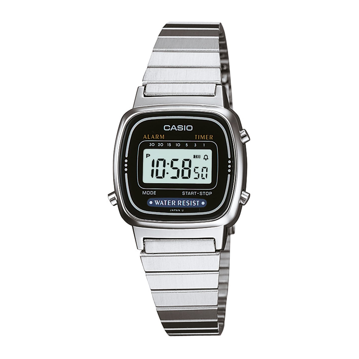 LA670 | RELOJ CASIO ORIGINAL DE ACERO DORADO PLATEADO DIGITAL | CAS-271, CAS-215, CAS-45, CAS-216