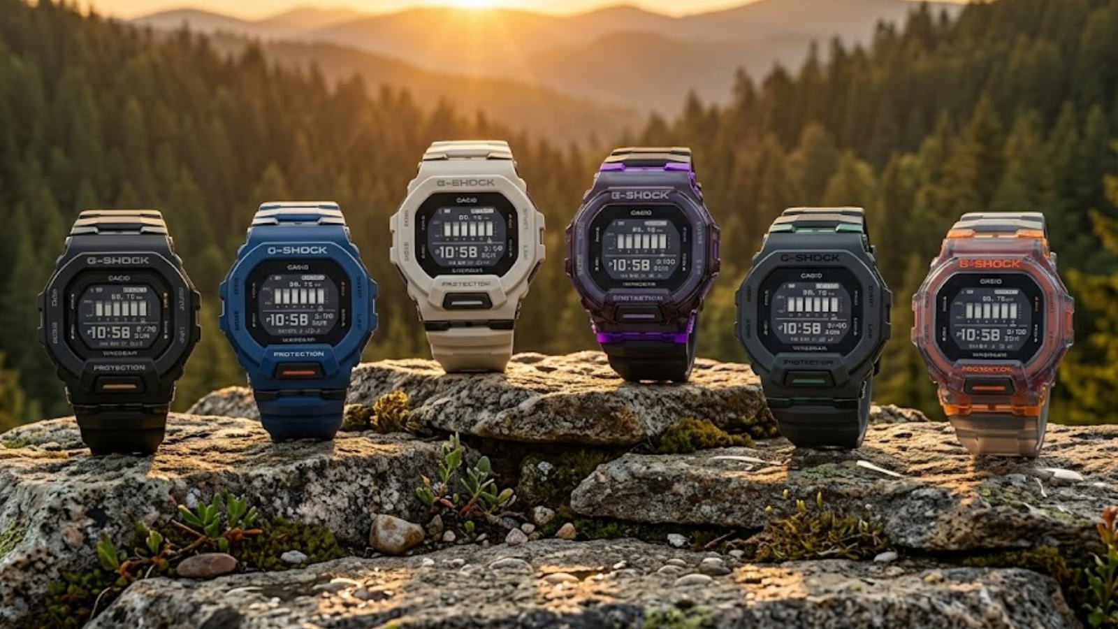 GBD-200 | RELOJ CASIO G-SHOCK ORIGINAL RESINA NEGRO/AZUL/NARANJA/MORADO/VERDE/GRIS
