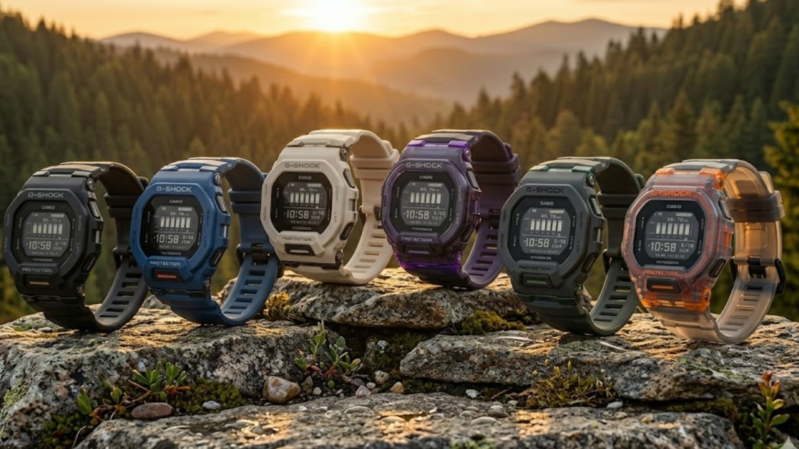 GBD-200 | RELOJ CASIO G-SHOCK ORIGINAL RESINA NEGRO/AZUL/NARANJA/MORADO/VERDE/GRIS