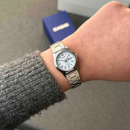 RELOJES CASIO ORIGINAL LTP-V006D-7BUDF PLATEADO | CAS-156