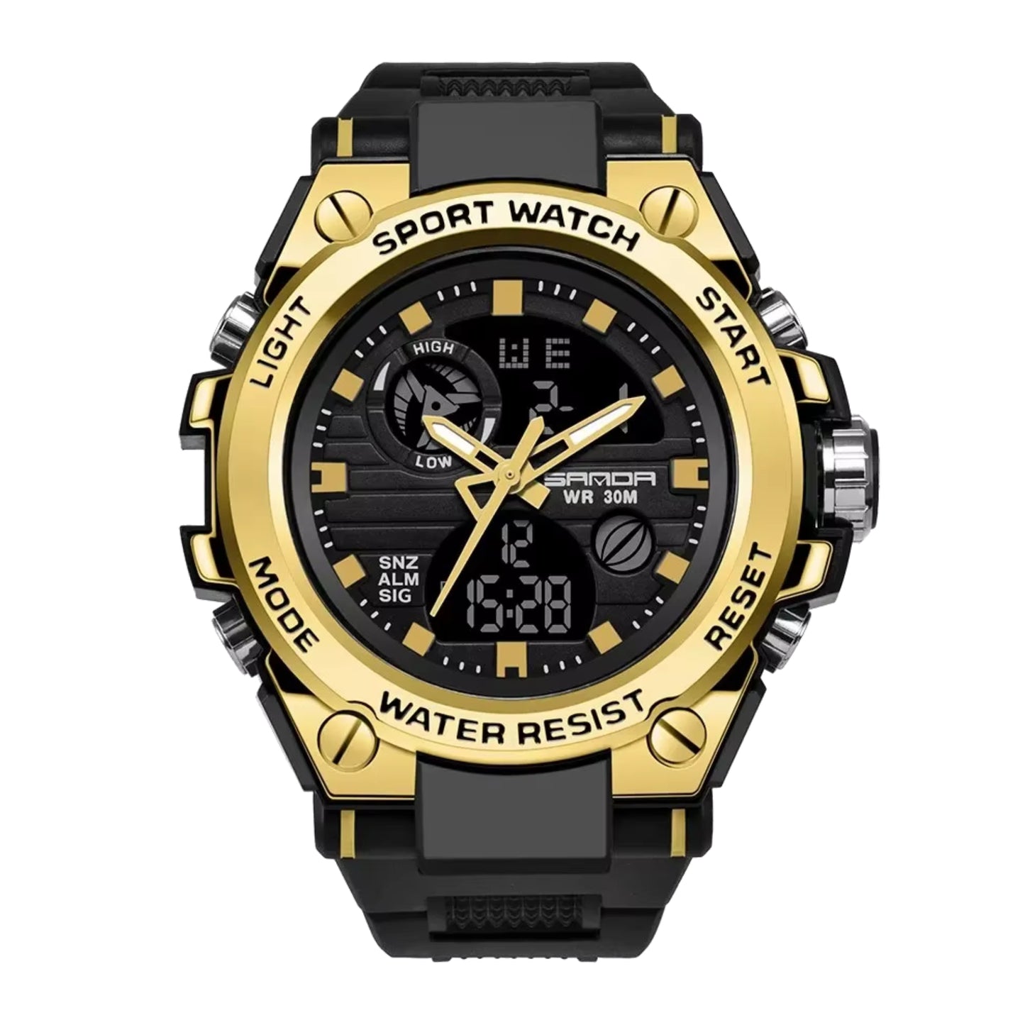 RELOJ SANDA ORIGINAL DEPORTIVO NEGRO Y VERDE 739 | SAN-1 | SAN-5 | SAN-12 | SAN-130