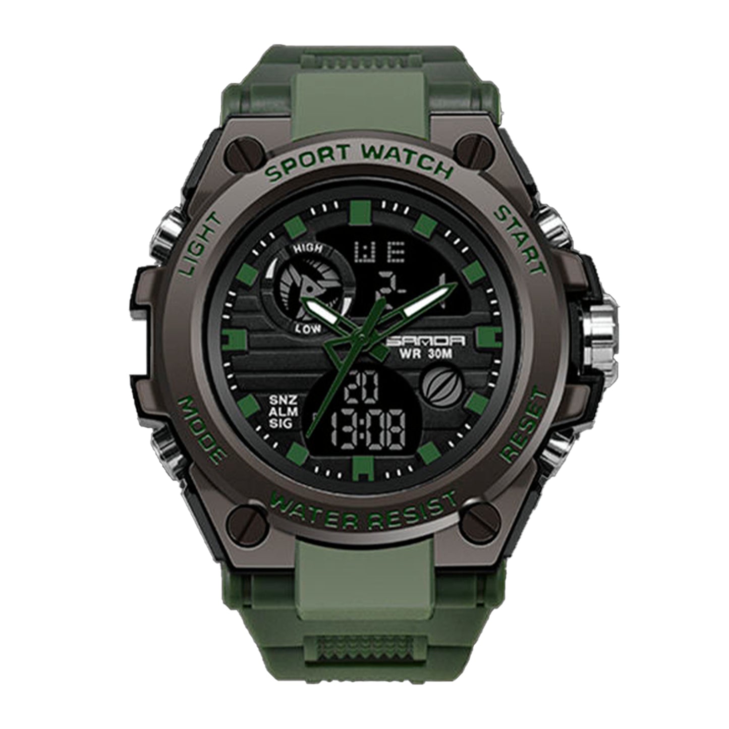 RELOJ SANDA ORIGINAL DEPORTIVO NEGRO Y VERDE 739 | SAN-1 | SAN-5 | SAN-12 | SAN-130