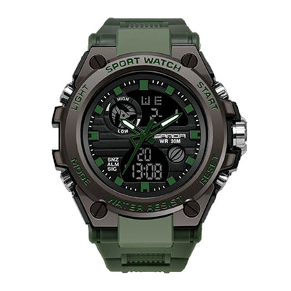 RELOJ SANDA ORIGINAL DEPORTIVO NEGRO Y VERDE 739 | SAN-1 | SAN-5 | SAN-12 | SAN-130