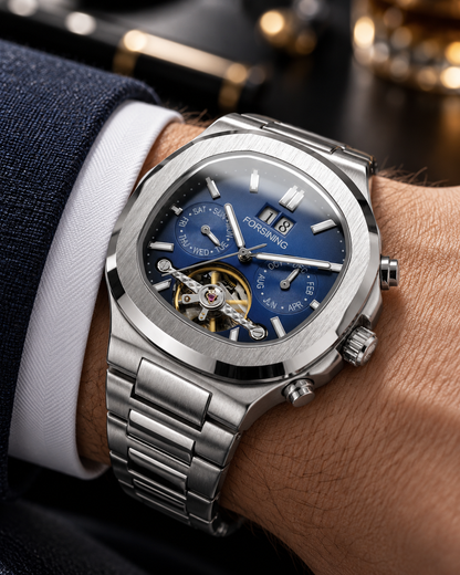 TM481 | RELOJ SKELETON FORSINING ORIGINAL PLATEADO | FOR-33, FOR-34, FOR-35
