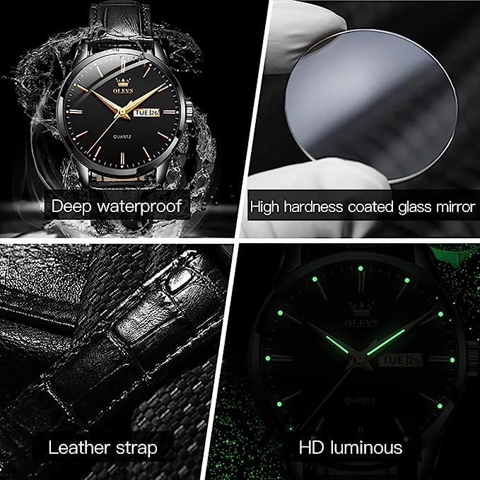 RELOJ OLEVS NEGRO | SKU: OLE-8