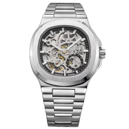 TM473 | RELOJ SKELETON FORSINING ORIGINAL NEGRO/PLATEADO | FOR-31, FOR-32