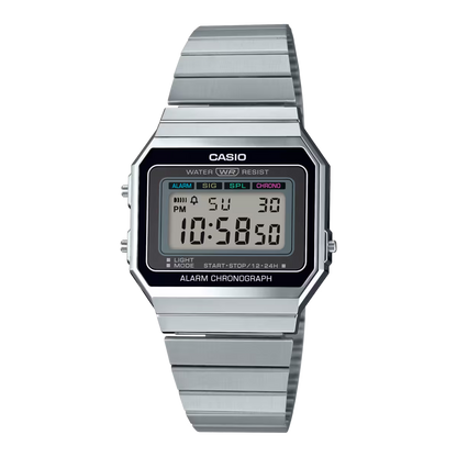 RELOJ CASIO ORIGINAL VINTAGE A700W-1ADF PLATEADO | CAS-144