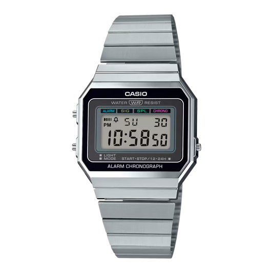 RELOJ CASIO ORIGINAL VINTAGE A700W-1ADF PLATEADO | CAS-144