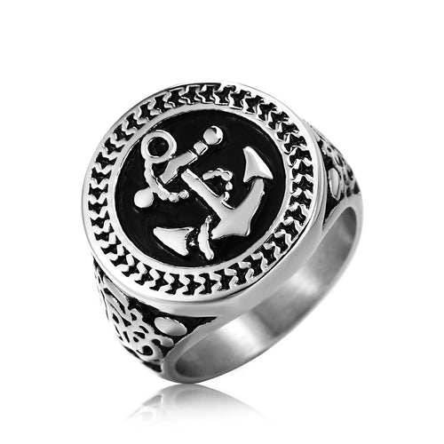 ANILLO ANCLA PLATEADO | RIN-58