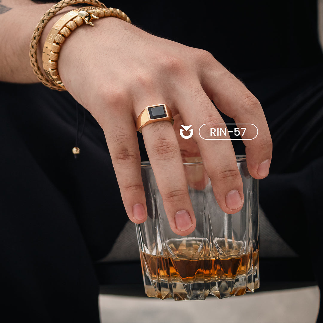 ANILLO CUBE DORADO Y PLATEADO | RIN-56 RIN-57 RIN-11 RIN-12