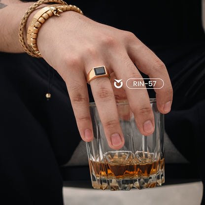 ANILLO CUBE DORADO Y PLATEADO | RIN-56 RIN-57 RIN-11 RIN-12