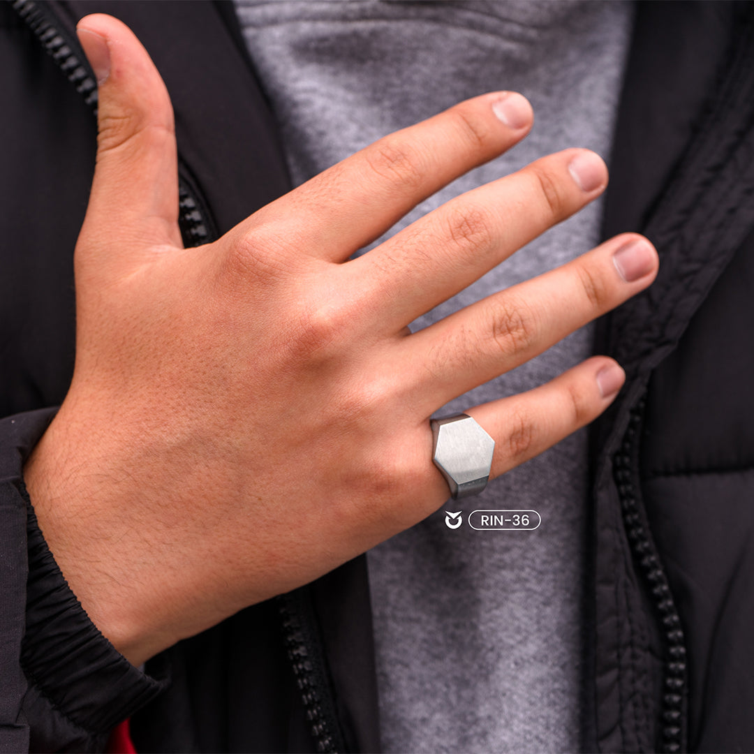 ANILLO HEX UNIK DORADO PLATEADO NEGRO | RIN-35 I RIN-36 I RIN-37