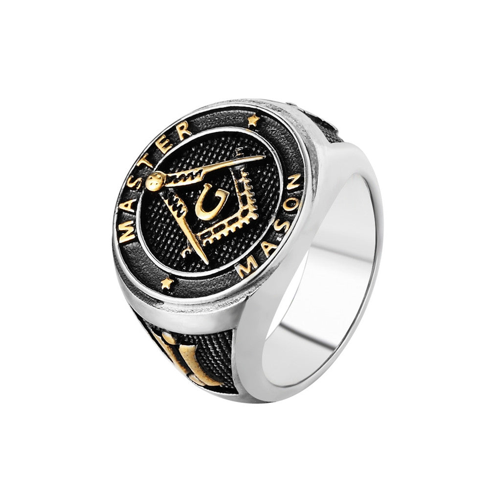 ANILLO MASON PLATEADO PARA HOMBRE | R-27 R-62 R-59 R-43