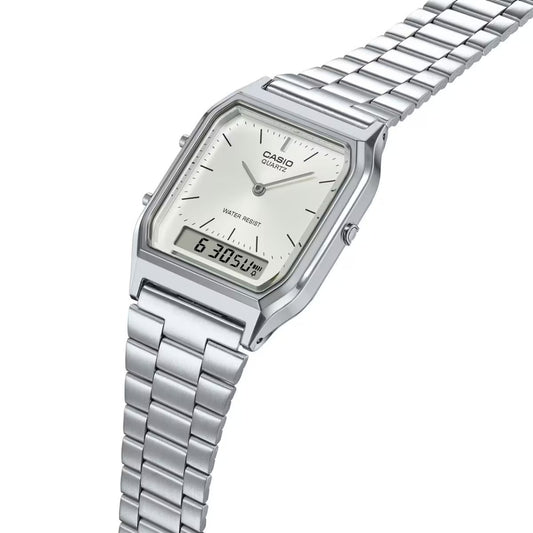 RELOJ CASIO AQ-230A-7AMQYDF ORIGINAL PLATEADO | SKU: CAS-115