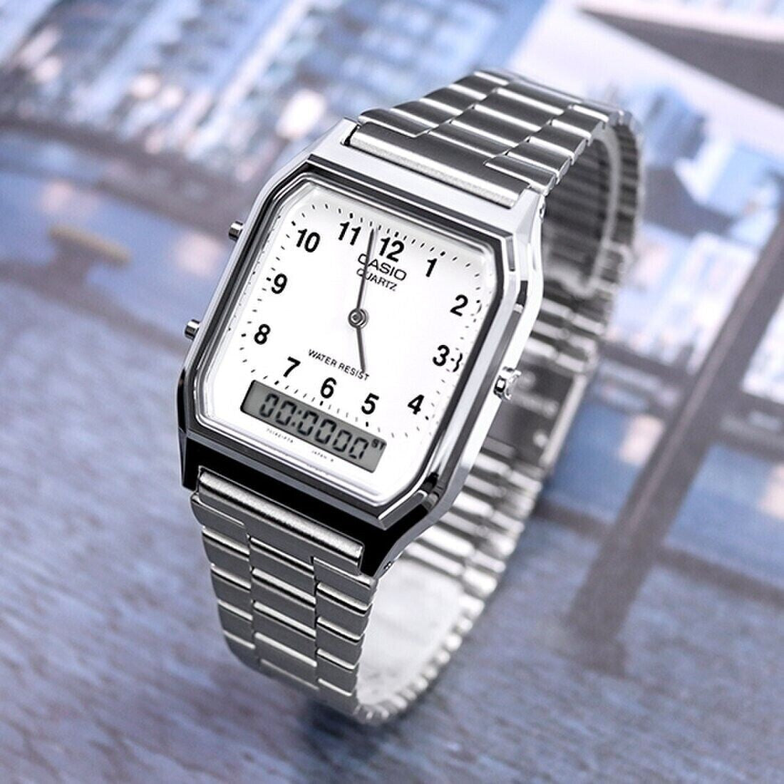 RELOJ CASIO AQ-230A-7B ORIGINAL PLATEADO | SKU: CAS-108