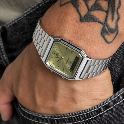 RELOJ CASIO AQ-230A-9AMQYDF ORIGINAL PLATEADO | SKU: CAS-116