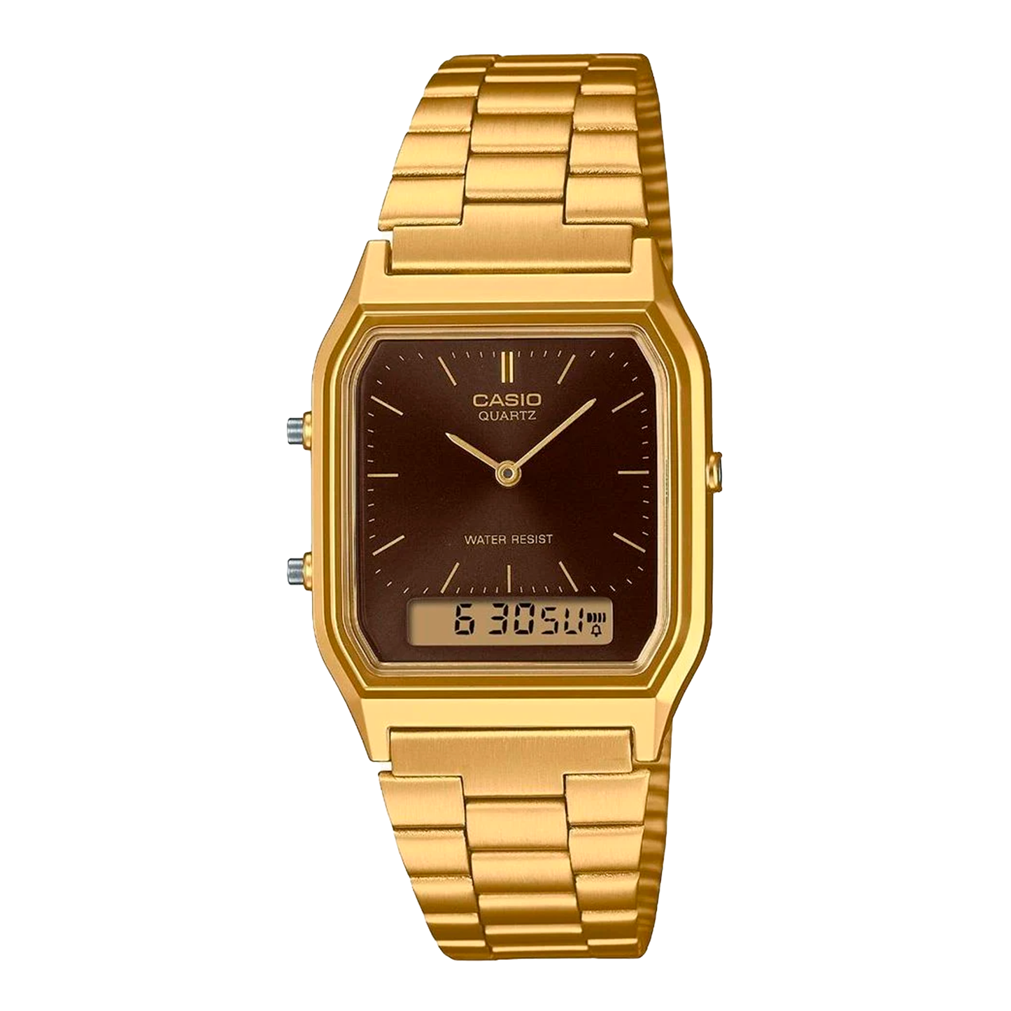 AQ-230 | RELOJ CASIO ORIGINAL DE ACERO DORADO | CAS-117