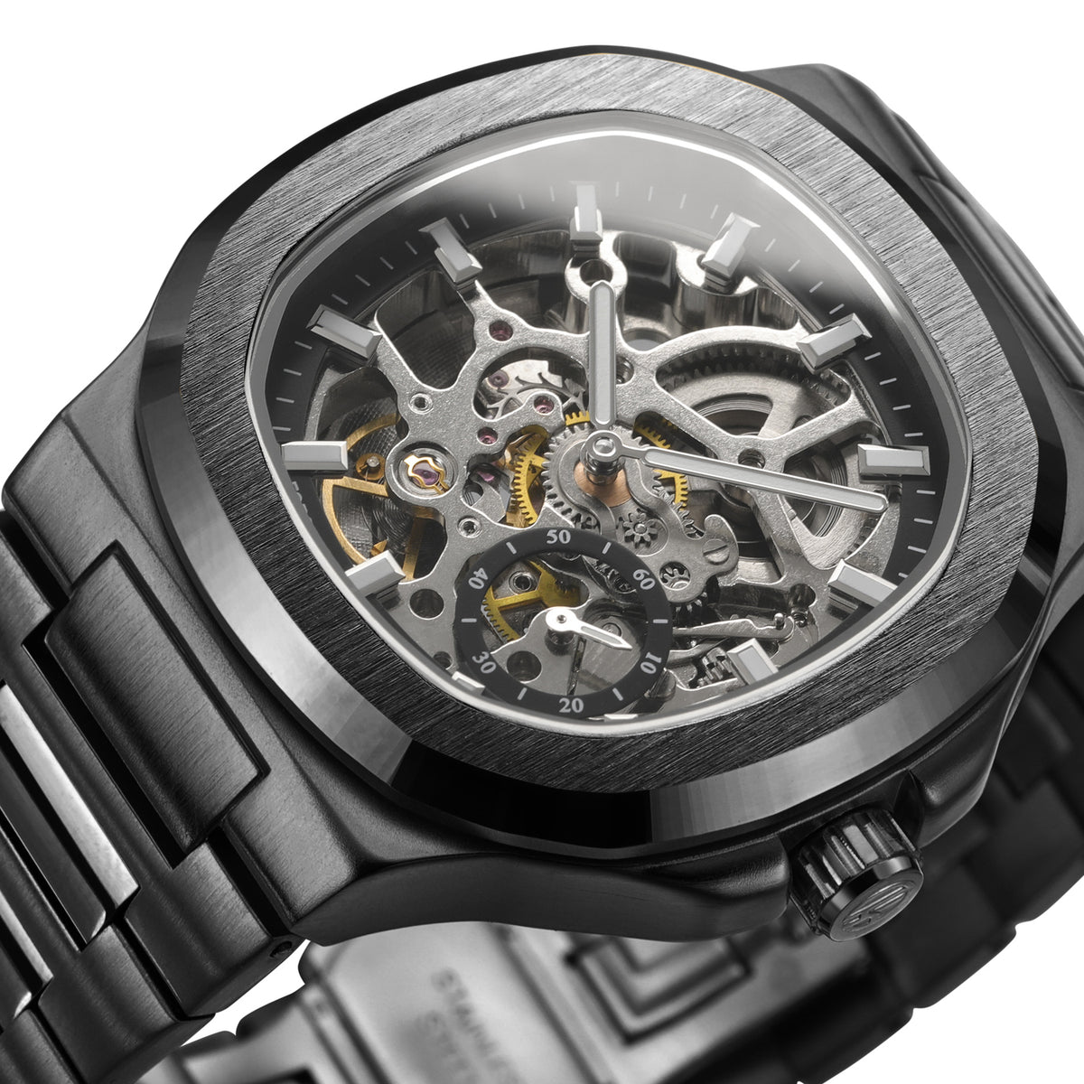 TM473 | RELOJ SKELETON FORSINING ORIGINAL NEGRO/PLATEADO | FOR-31, FOR-32