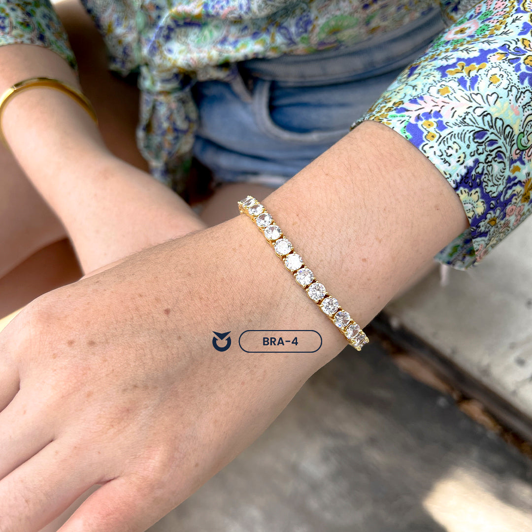 BRAZALETE ICED OUT  DORADO I  PLATEADO | BRA-4 I BRA-5