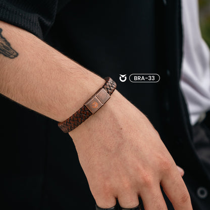 BRAZALETE BERLIN FINE LEATHER - NEGRO I MARRÓN  | BRA-30 I BRA-33