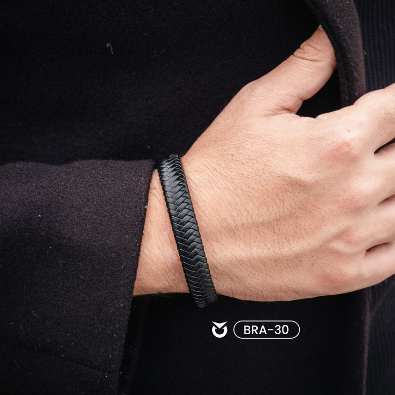 BRAZALETE BERLIN FINE LEATHER - NEGRO I MARRÓN  | BRA-30 I BRA-33
