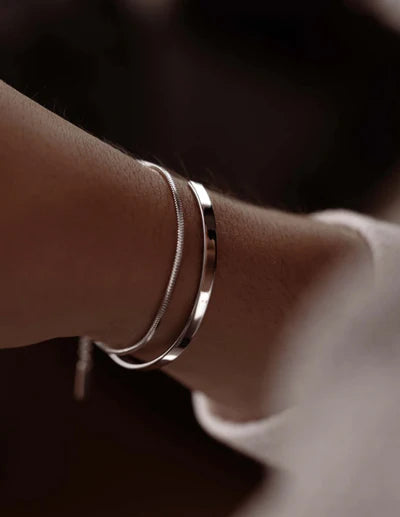 BRAZALETE CIRCULAR  DORADO I PLATEADO TIPO ARO| BRA-43 I BRA-44 PARA HOMBRE