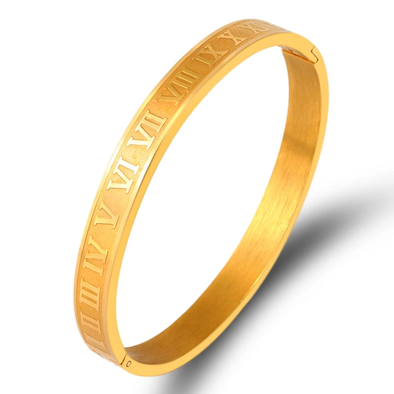 BRAZALETE DORADO - PLATEADO ROMANO | BRA-37 